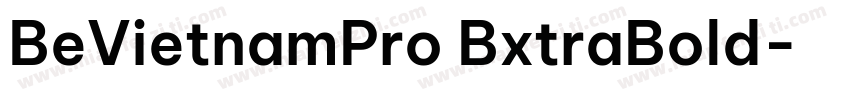 BeVietnamPro BxtraBold字体转换